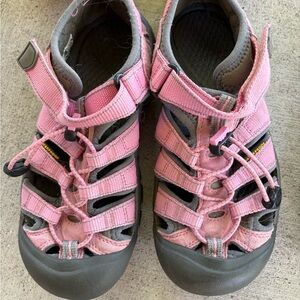 Keen Kids Pink and Gray Sandals